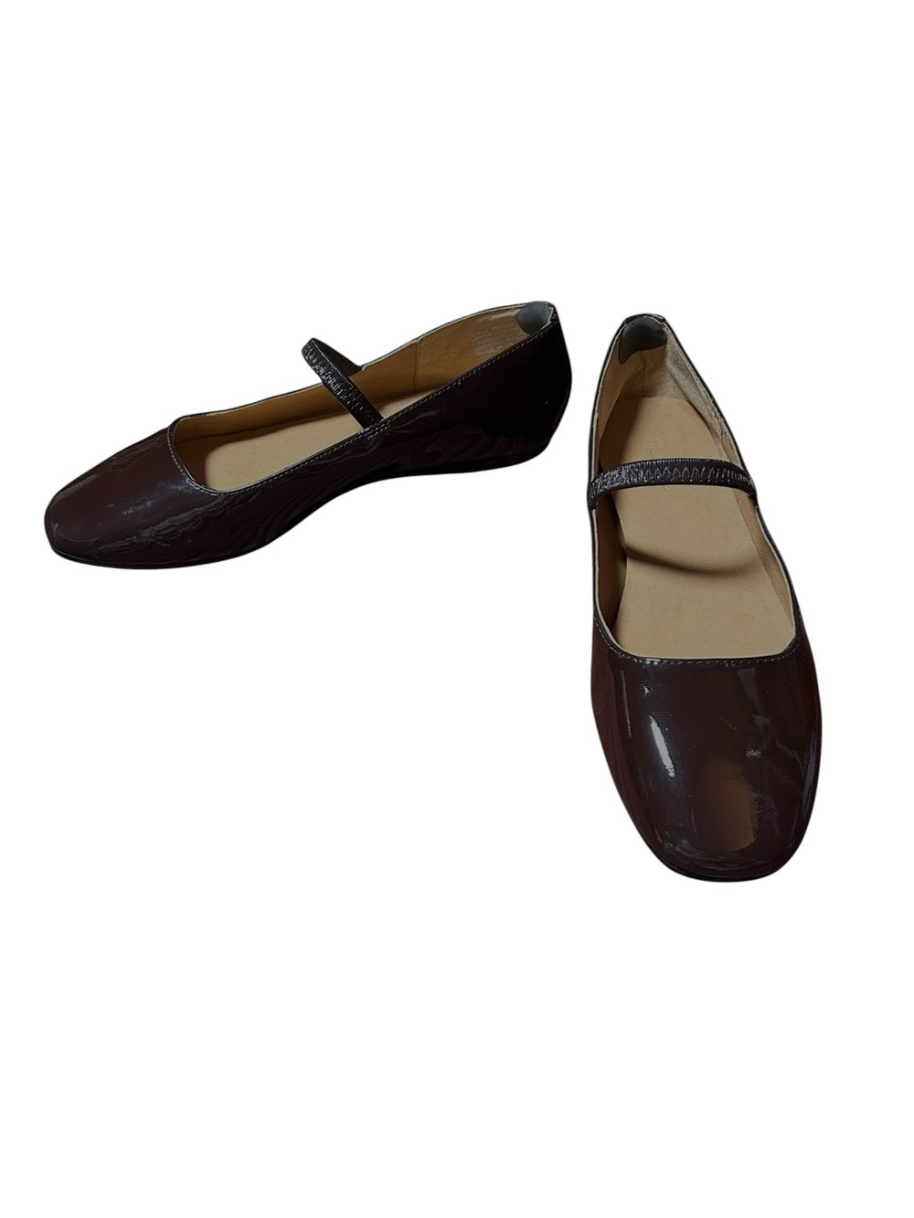 Madewell Dark Plum Size 7 Greta Ballet Flats Patent Leather Mary Jane - Picture 3 of 9